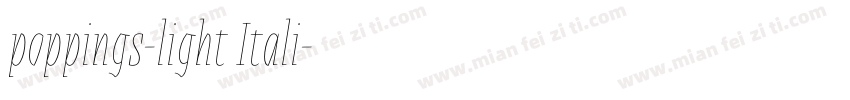 poppings-light Itali字体转换